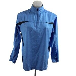 NIKE Golf Womens Jacket  1/4 Zip Lightweight Wind Breaker Light Blue L